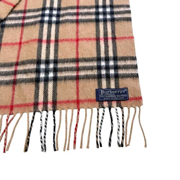 Vintage 1980s Burberry check classic cashmere scarf unisex scarf - Picture 2 of 7